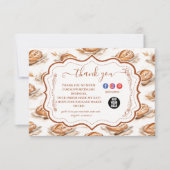 Vintage Buttercream Bakery Business Bedankkaart (Voorkant)