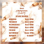 Vintage Buttercream Bakkerij Branding Raamsticker (Vel 2)