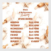 Vintage Buttercream Bakkerij Branding Raamsticker (Vel)