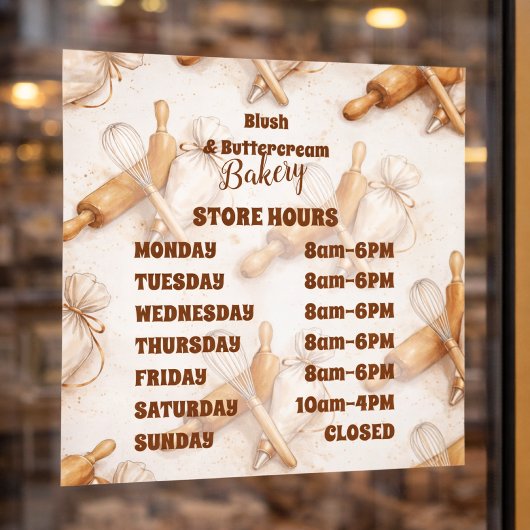 Vintage Buttercream Bakkerij Branding Raamsticker