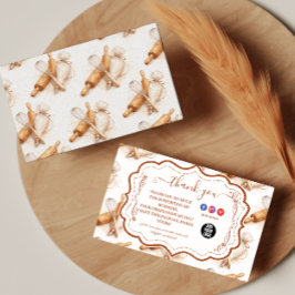 Vintage Buttercream Bakkerij Merkidentiteit Bedankkaart