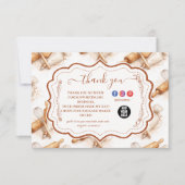 Vintage Buttercream Bakkerij Merkidentiteit Bedankkaart (Voorkant)