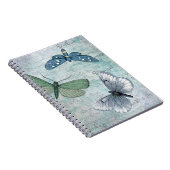 Vintage Butterflies French Grunge Notitieboek (Rechterzijde)