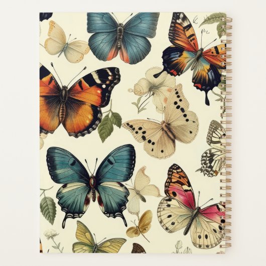 Vintage Butterflies in Flight Planner (Achterkant)