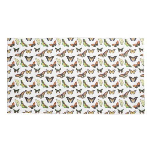 Vintage Butterflies Kussensloop (Achterkant-Links)