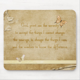 Vintage Butterflies Serenity Prayer Muismat