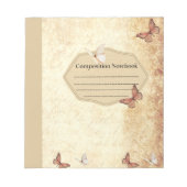 vintage butterfly composition notebook notitieblok (Voorkant)