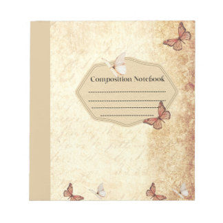 vintage butterfly composition notebook notitieblok