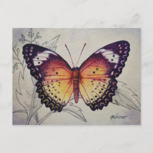 Vintage Butterfly No. 3 Waterverf Art Briefkaart