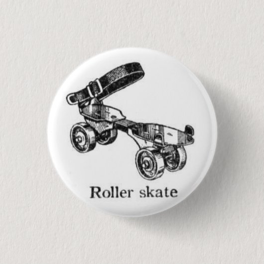 Vintage Button Schaats Roller (Voorkant)