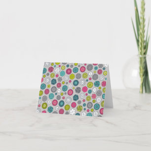 Vintage Buttonnen notecard Kaart
