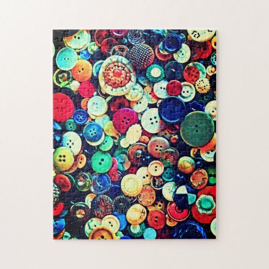 Vintage Buttons Legpuzzel (Verticaal)