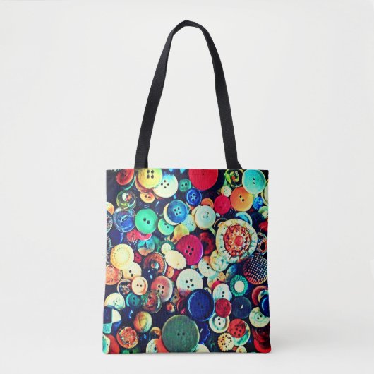 Vintage Buttons Tote Bag (Voorkant)