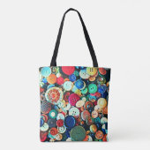 Vintage Buttons Tote Bag (Achterkant)