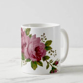 Vintage Cabbage Rose Elegance  Koffiemok