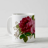 Vintage Cabbage Rose Elegance  Koffiemok