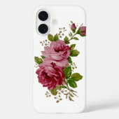Vintage Cabbage Rose Elegance Phone Case (Achterkant)