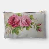 Vintage Cabbage Rose Elegance Print Cut Naai Tas (Achterkant)