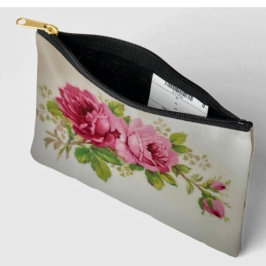 Vintage Cabbage Rose Elegance Print Cut Naai Tas