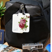 Vintage Cabbage Rose Elegantie Bagage Label