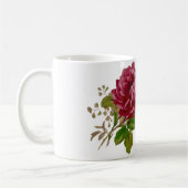Vintage Cabbage Rose Elegantie Koffiemok (Links)