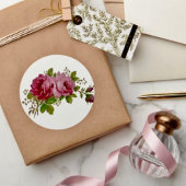 Vintage Cabbage Rose Elegantie Sticker