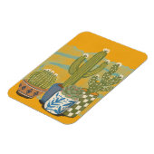 Vintage Cactus Bloemen Magneet (Linkerzijde)