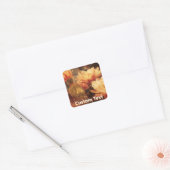 Vintage Cactus Flower Custom Vierkante Sticker (Envelop)