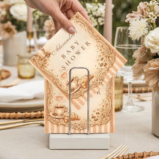 Vintage Café Baby Shower Servet