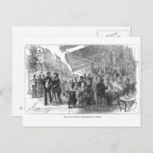 Vintage Cafe Boulevard Montmartre Briefkaart (Voorkant / Achterkant)
