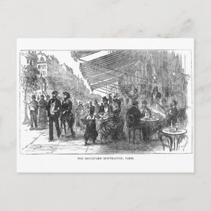 Vintage Cafe Boulevard Montmartre Briefkaart