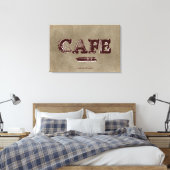 Vintage Cafe Keuken Canvas Print - Turkse koffie (Insitu (Slaapkamer))