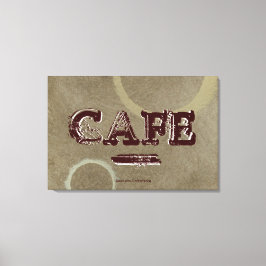 Vintage Cafe Keuken Canvasprint - Twee Cirkels Canvas Afdruk