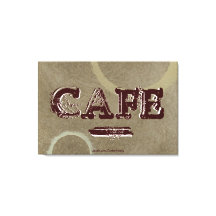 Vintage Cafe Keuken Canvasprint - Twee Cirkels