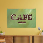 Vintage Cafe Kitchen Canvas Print - Geborsteld Gro (Insitu (Woonkamer))