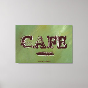Vintage Cafe Kitchen Canvas Print - Geborsteld Gro