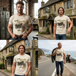 Vintage Cafe Racer Motorfiets T-shirt