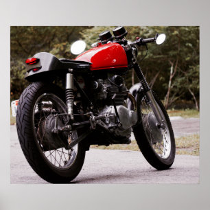 Vintage Café Racer motorposter Poster