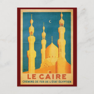 Vintage Caïro, Egypte: reisreclame Briefkaart