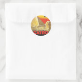 Vintage Caïro Egypte Ronde Sticker (Tas)