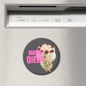 Vintage Cake Baking Queen Fridge Magneet (Insitu (Vaatwasser))