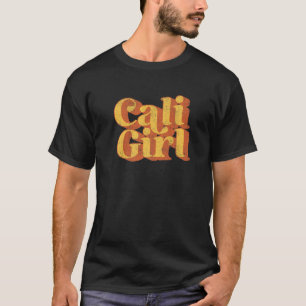 Vintage Cali Meisje Schattig Californië Retro 70's T-shirt