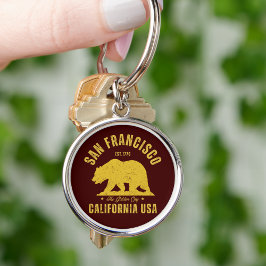 Vintage California Bear – San Francisco Edition Sleutelhanger