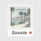 Vintage California Pacific Coast Highway Sticker (Vel)