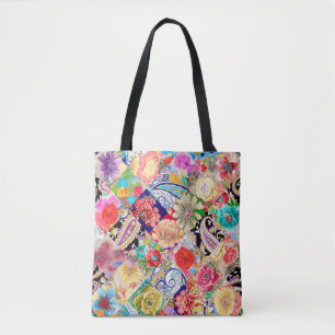 Vintage California poster with tourist Tote Bag