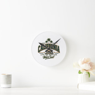 Vintage California Republic decoratief Ronde Klok
