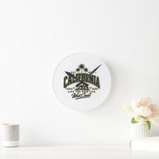 Vintage California Republic decoratief Ronde Klok