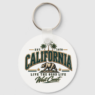 Vintage California Republic Heren Varsity Hoodie Sleutelhanger