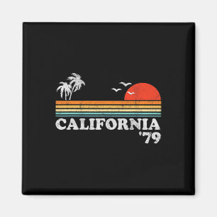 Vintage California Retro Zonsondergang Strand Surf Magneet