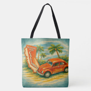 Vintage California-sfeer Tote Bag